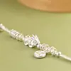 Pulsera de Plata Pura Rey Ciervo Dorado Diseño Artístico de Nicho DIY Hecho a Mano Pixiu Trenzado de Buena Fortuna Joyería para Mujer Nueva Llegada