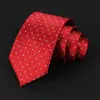 Gravata Masculina Bordado Jacquard Gravata Vermelha Gravata Masculina de Alta Qualidade Amarrada à Mão Traje Formal Fabricante Personalizado Estoque Pronto Atacado