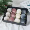 Decoração de Natal Bolas de Veludo de Natal 6/8cm Conjunto de Bolas de Natal Aveludadas Enfeites para Pendurar na Árvore de Natal