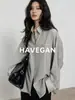 Camisa de Protección Solar Havegan/Tencel Lino para Mujer, Estilo Commuter, Nueva Colección Primavera 2026, Manga Larga, Diseño Holgado