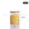 Pote de Armazenamento Cilíndrico de Bambu com Tampa de 95mm de Diâmetro Garrafa de Vidro Borossilicatado Alta Armazenamento para Cozinha Recipiente Transparente para Chá