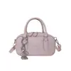 Bolsa de Bowling de Alto Padrão Estilo Coreano para Mulheres, Bolsa de Ombro Fashion de Grande Capacidade para Nicho, Bolsa Transversal Simples Personalizada