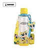 Botella de Agua Deportiva Colaboración Serie Oso y Chicas Superpoderosas Gran Capacidad Oficina Doble Taza para Beber Acero Inoxidable 316