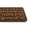 Molde de silicona con forma de corazón con símbolo alfanumérico al por mayor para decoración de tartas, chocolate y jabón hecho a mano con letras