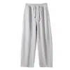 Pantalones deportivos casuales de corte curvo para hombre, ajuste holgado, caída, versátiles, para el día a día y el deporte