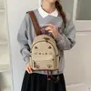 Mochila de Gato de Dibujos Animados de Gran Capacidad, Moda Elegante, Temperamento Simple, Estudiante Escolar, Otoño 2026, Mochila para Mujer