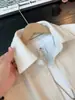 Camisa con Patrón de Espiga de Trigo Color Albaricoque para Hombres y Mujeres Otoño Ajuste Holgado Top con Solapa Texturizado Hombro Caído Silueta Ropa Exterior