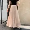 Falda de encaje dulce con volantes y caída estilo francés para mujer, falda de capas tipo pastel de cintura alta de verano