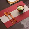 Novo Jogo Americano Estilo Chinês Tapete de Isolamento Térmico Sentido Avançado Mesa de Jantar Tapete para Comida Ocidental Estilo Chinês Doméstico Hotel Restaurante Tapete para Tigela