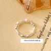 Anillo Liso de Perla Natural de Agua Dulce Elegante Estilo Coreano Dulce Elegante Calcedonia Anillo de Cuerda Elástica Estilo Ajustable