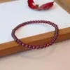 Mercadorias Genuínas Naturais Pulseira de Granada Cor Vinho Prata S925 Acessórios de Carpa Pulseira Pulseira de Design de Luxo Leve de Alta Qualidade Atacado