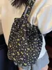 Bolsa de Lona Floral Nicho Coreano para Mujer 2025 Verano Nuevo Gran Capacidad Casual Simple Commuter Hombro Bandolera
