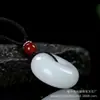 Pendente Botão da Paz de Jade Afegão Natural Botão de Jade Branco Ovelha Colar com Pingente de Jade Bang Vivo Jade Presente Atacado