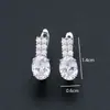 Pendientes DIY de Venta Caliente Transfronterizos, Accesorios Exagerados de Lujo Accesible, Joyería de Cobre con Circonita Microincrustada, Cierre de Palanca en Forma de U, Gancho de Oreja Estilo Nuevo