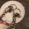 ¡Wild Nini~! Pendientes de Aro Lisos Vintage de Gama Alta con Estampado de Leopardo Europeo y Americano y Lazo al por Mayor