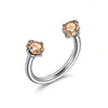 Anillo Súper Brillante de Herradura Perforación Labial F136 Aleación de Titanio Transfronterizo Zirconia Incrustada Perforación Hélice Oído Venta al por Mayor Joyería para Piercings en Stock