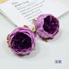 Simulación de peonía redonda de tamaño pequeño, disfraz Hanfu, tocado, decoración hecha a mano, bricolaje, simulación de flor de peonía, caja de regalo, flor con flor