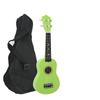 Ukelele de madera de 21 pulgadas con mochila de tela Oxford negra, instrumento musical, guitarra pequeña, regalo para niños