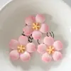 Flor de Pétalas Gradiente Flor de Cerejeira Acessórios de Resina DIY Capa de Celular Copo de Água Ímã de Geladeira Material Decorativo Flor de Pessegueiro