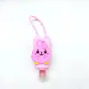 Funda de PVC de dibujos animados para botella de gel antibacterial, superventas transfronteriza, funda protectora de resina hecha a medida para botella trapezoidal de 30 ml, botella de perfume con cordón