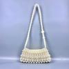 Bolsa Lingote Personalizada Retro Francés Hecha a Mano Cadena de Perlas Tejida con Cuentas Versátil Bolsa para Teléfono Móvil Bandolera para Mujer