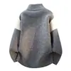 Bestseller transfronterizo: Cárdigan de punto de marca moderna, moda clásica, bloques de color, cuello alto, suéter para hombre, directo del fabricante