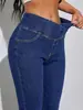 Directo de Fábrica Ropa para Mujer Cruzada Acampanada Elástica Adelgazante Favorecedora Alargadora de Piernas Casual Acampanada Pantalones Largos En Stock