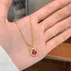 Colar Original Novo Estilo Chinês Exquisito Versátil Cobre Zircônio Forma de Cobra Cabaça Corrente de Clavícula de Luxo Leve Nicho Alto Padrão para Mulheres