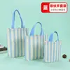 Bolsa de lona a rayas de Amazon en stock, bolsa de lona para ventas transfronterizas, bolsa de lona colorida para fines publicitarios y de regalo