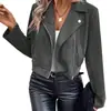 Outono/Inverno 2025 Roupas Femininas Transfronteiriças Desejo Amazon Aliexpress Popular Estilo Europeu e Americano Jaquetas Casacos Curtos Tops de Camurça