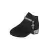 Botas de Princesa para Niñas 2026 Otoño Nuevo Estilo Coreano Botines para Niños Botas de Tacón Alto para Niñas Botas Cortas de Estudiante Botas para Padres e Hijos