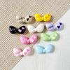 Macaron Color Cute Style Bow Paint Alloy Handmade DIY Beaded Mobile Phone Chain Colar Acessórios para Cabelo