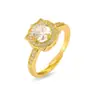 Anillo para Mujer, Estilo Europeo y Americano, Diseño de Nicho de Moda, Anillo Abierto con Circonita Microincrustada, Accesorio Simple y Elegante