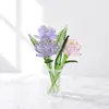 Flores pequeñas artificiales de cristal, calas, rosas, lirios, peonías y pájaros, juego de adorno de flores eternas, regalos extranjeros transfronterizos