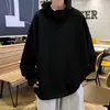 Sudadera de color liso, a la moda, moderna, sencilla y versátil para hombre, corte holgado, diseño de nicho, tacto de alta gama, con capucha, estilo coreano, textura