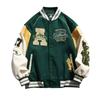 Chaqueta Acolchada Bordada Estilo Urbano Vintage Chaqueta para Hombre Campus Color Block Bordado con Toalla Traje de Béisbol Bordado Chaqueta Personalizada