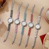 Nova Cor Transfronteiriça Sereia Moda Simples Combina com Tudo Relógio Bracelete de Resina para Mulheres Relógio de Quartzo com Diamantes para Mulheres