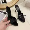Sandalias Elegantes de Tacón Alto con Punta Abierta, Lazo y Pedrería, Moda Verano 2025, Versátiles, Punta Redonda, Slip-On para Mujer