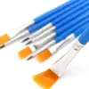 Pincel Digital para Tinta a Óleo com Haste de Plástico Linha de Gancho de Nylon Caneta Pincel Plano para Crianças Cerâmica Gesso Tinta Caneta Pincel para Tinta Acrílica