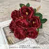 Ramo de 7 Rosas Austin, Rosas al Óleo, Decoración del Hogar, Flores de Rosa Artificiales de Calidad de Exportación para Decoración