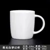 Taza de Cerámica Blanca Casual Se Puede Imprimir con Logo Taza de Agua para el Hogar Taza de Leche Impresión Taza de Cerámica Publicidad