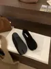 Sapatos Retro de Camurça com Estampa de Leopardo, Bico Redondo, Tira Única, Bico Dividido, Pata de Porco, com Pelúcia Adicionada, Sapatos Mary Jane Birkenstock Femininos para Outono e Inverno