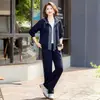 Conjunto deportivo casual de otoño para madre de mediana edad, ropa elegante para mujeres de mediana edad y mayores, sudadera con capucha holgada que rejuvenece, conjunto de dos piezas