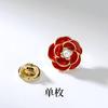 Camélia Gotejando Óleo Colarinho Anti-Exposição Pequeno Broche Feminino Requintado Corsage de Pérola Alfinete Fivela Escondida Acessórios de Roupa Fixos