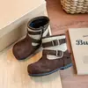 Botas Martin Cálidas para Niñas Botines Cortos de Gamuza para Niños 2026 Nuevas Botas de Algodón de Invierno Botas para Bebé con Felpa Estilo Coreano