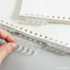 Argolas para Fichário de Folhas Soltas com 5 Furos Tiras Plásticas para Encadernação Clipes Plásticos para Fichário de Folhas Soltas Espirais Plásticas Acessórios para Caderno de Folhas Soltas Removíveis e Reabastecíveis