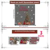 Vários adesivos coloridos de Natal com tema natalino para janelas, com desenhos de árvores de Natal e flocos de neve, para decorar vitrines de lojas e portas de vidro.; adesivos de janela eletrostáticos