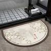 Alfombra absorbente para puerta de baño semicircular al por mayor, felpudo para piso para el hogar, felpudo para puerta de baño, alfombra antideslizante de secado rápido