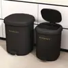 Balde de Armazenamento de Lixo Espessado Doméstico com Pedal Lixeira de Grande Capacidade Cozinha Banheiro Vedado à Prova d'Água Cesto de Papel com Tampa
