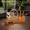 Luz de Noche Creativa de Acrílico Reloj Calendario Perpetuo Portalápices Celebración de Aniversario del Campus Souvenir Conmemorativo de Gama Alta